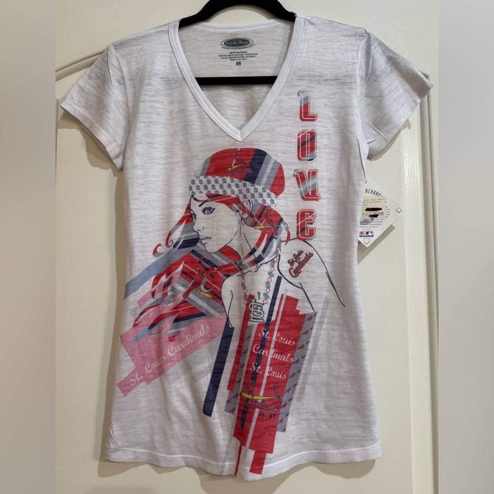 St. Louis Cardinals tee by Majestic Threads. 
60/40 poly/rayon 
New with tags.